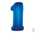 Balon foliowy "Cyfra 1", niebieska, 92 cm KK