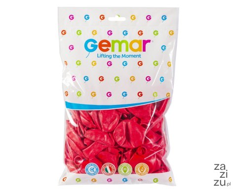 Balony czerwone pastelowe 100szt. G110 Balony czerwone pastelowe 100szt. G110