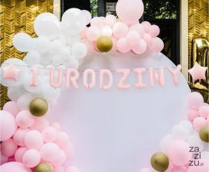 Girlanda papierowa "1 URODZINY" różowa 1,5 m. BF-BURR Girlanda papierowa "1 URODZINY" różowa 1,5 m. BF-BURR