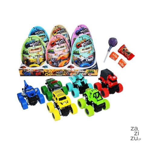 Jajka niespodzianki 14 cm XXL OFF ROAD STUNT CAR 4w1 op. 6 szt. Jajka niespodzianki 14 cm XXL OFF ROAD STUNT CAR 4w1 op. 6 szt.
