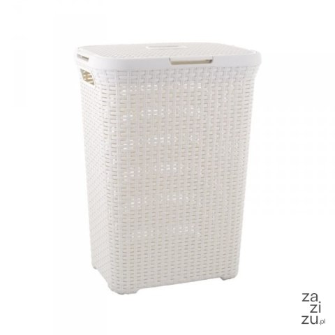 Kosz na bieliznę RATTAN 60l kremowy