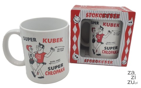 Kubek ceramiczny w ozdobnym opakowaniu "Super Kubek Super Chłopaka" Kubek ceramiczny w ozdobnym opakowaniu "Super Kubek Super Chłopaka"