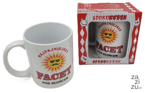 Kubek ceramiczny w ozdobnym opakowaniu "To jest Kubek Chłopaka ..." Kubek ceramiczny w ozdobnym opakowaniu "To jest Kubek Chłopaka ..."