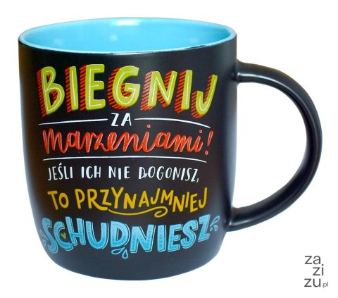Kubek tablicowy 300ml "Biegnij za marzeniami" TB-002 Kubek tablicowy 300ml "Biegnij za marzeniami" TB-002