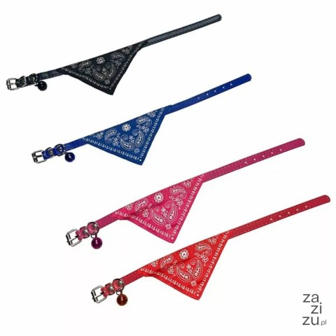 Obroża 12szt dla psa z chustką bandamką dzwoneczek 1,0 x 29 cm XJ4912 Obroża 12szt dla psa z chustką bandamką dzwoneczek 1,0 x 29 cm XJ4912