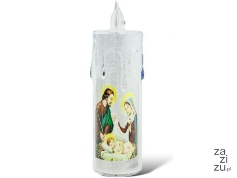Świeczka led / wkład do zniczy 12cm - mix wzorów 690107 Świeczka led / wkład do zniczy 12cm - mix wzorów 690107