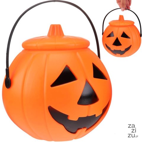 Wiaderko halloween pojemnik dynia na cukierki duże kociołek na słodycze 26145 Wiaderko halloween pojemnik dynia na cukierki duże kociołek na słodycze 26145