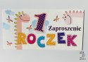 Zaproszenia na roczek 10szt. + koperta