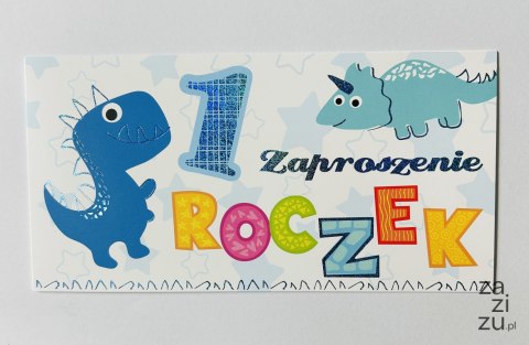 Zaproszenia na roczek 10szt. + koperta Zaproszenia na roczek 10szt. + koperta