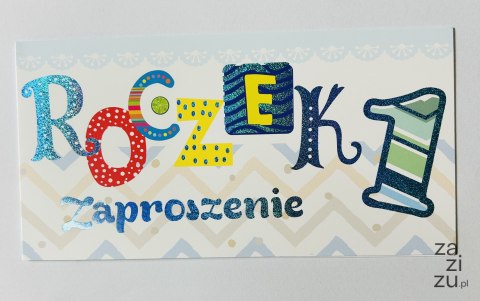 Zaproszenia na roczek 10szt. + koperta Zaproszenia na roczek 10szt. + koperta