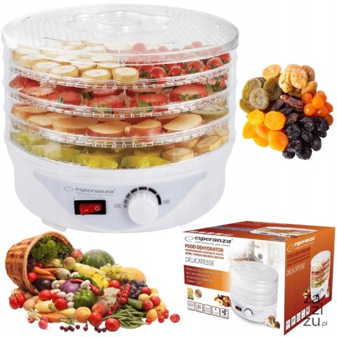 Duża suszarka do grzybów owoców warzyw mięs mocna DELICATESSE EKD003 Duża suszarka do grzybów owoców warzyw mięs mocna DELICATESSE EKD003