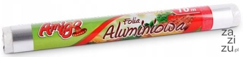 Folia aluminiowa alufolia rolka 10m AMIGO Folia aluminiowa alufolia rolka 10m AMIGO