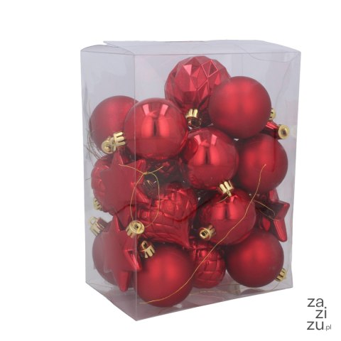Kpl. 23 bombek CZERWONY / ZŁOTY / SREBRNY Kpl. 23 bombek CZERWONY / ZŁOTY / SREBRNY