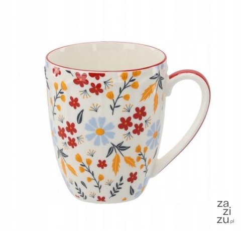 Kpl. kubek porcelanowy 350ml + porcelanowa podstawka + zaparzacz KWIATY Kpl. kubek porcelanowy 350ml + porcelanowa podstawka + zaparzacz KWIATY