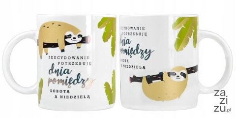 Kubek ceramiczny 300ml. Leniwiec Kubek ceramiczny 300ml. Leniwiec