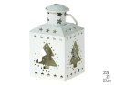Lampion na tealight z motywem świątecznym 12 x 6 x 6cm metalowy