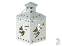 Lampion na tealight z motywem świątecznym 12 x 6 x 6cm metalowy