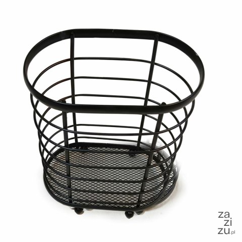 Ociekacz na sztućce 8,2 x 13 x 16,5 cm owalny czarny Ociekacz na sztućce 8,2 x 13 x 16,5 cm owalny czarny