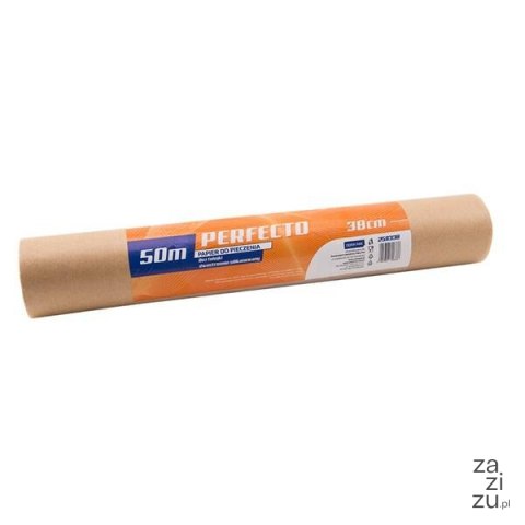 Papier do pieczenia 38 cm x 50 m silikonowy brązowy Papier do pieczenia 38 cm x 50 m silikonowy brązowy