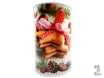 Puszka metalowa skarbonka świąteczna ciastka 8 x 12cm BOŻE NARODZENIE Puszka metalowa skarbonka świąteczna ciastka 8 x 12cm BOŻE NARODZENIE