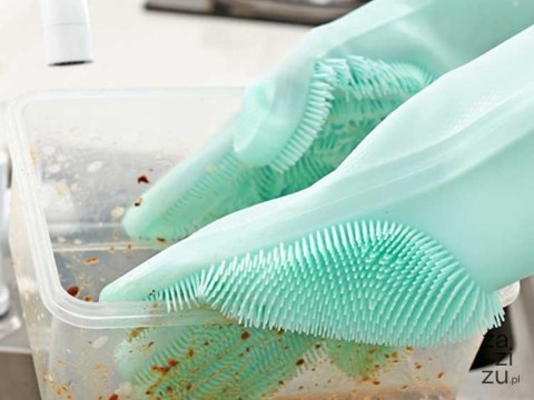 Rękawice do mycia naczyń myjka kuchenne silikonowe Rękawice do mycia naczyń myjka kuchenne silikonowe