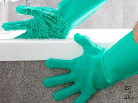 Rękawice do mycia naczyń myjka kuchenne silikonowe Rękawice do mycia naczyń myjka kuchenne silikonowe