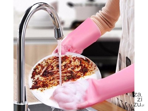 Rękawice do mycia naczyń myjka kuchenne silikonowe Rękawice do mycia naczyń myjka kuchenne silikonowe