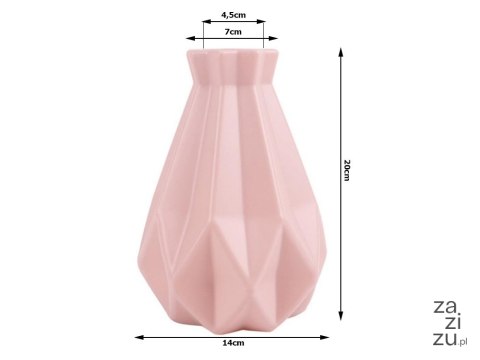 Wazon plastikowy na kwiaty nietłukący skandynawski nowoczesny 20cm flakon Wazon plastikowy na kwiaty nietłukący skandynawski nowoczesny 20cm flakon