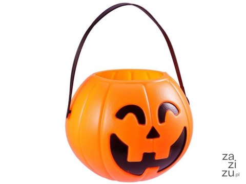 Wiaderko halloween pojemnik dynia na cukierki duże 15 x 13cm Wiaderko halloween pojemnik dynia na cukierki duże 15 x 13cm