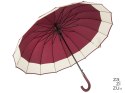 Elegancki duży parasol rządowy mocny xxl antypoślizgowa rączka automatyczny CZERWONY