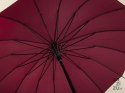 Elegancki duży parasol rządowy mocny xxl antypoślizgowa rączka automatyczny CZERWONY