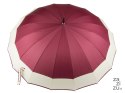 Elegancki duży parasol rządowy mocny xxl antypoślizgowa rączka automatyczny CZERWONY
