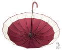 Elegancki duży parasol rządowy mocny xxl antypoślizgowa rączka automatyczny CZERWONY