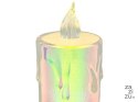 Holograficzna świeczka led 7,5cm 7285