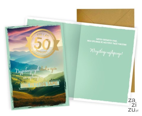 Karnet 50 urodziny cytat PR-569 Karnet 50 urodziny cytat PR-569