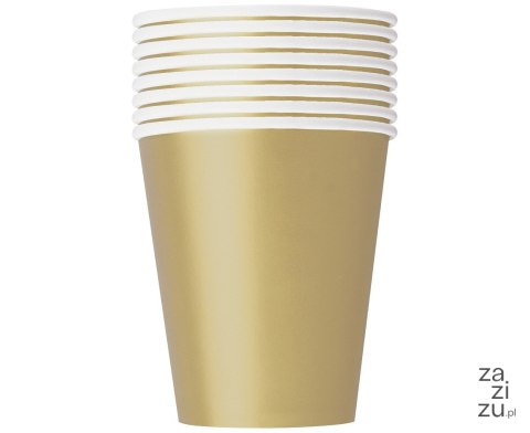 Kubeczki papierowe złote 270 ml. 8 szt. 3326EU Kubeczki papierowe złote 270 ml. 8 szt. 3326EU