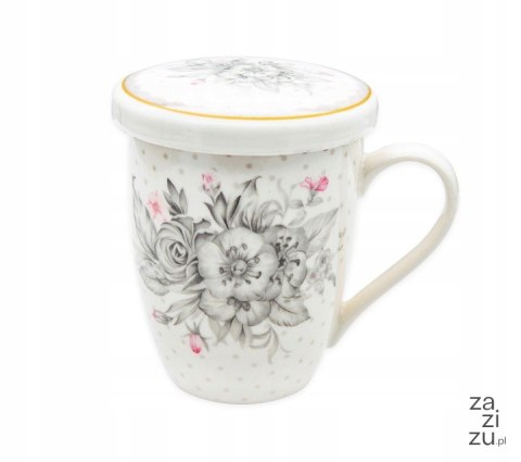 Kubek z zaparzaczem i pokrywką 340 ml BL-18-021 Kubek z zaparzaczem i pokrywką 340 ml BL-18-021