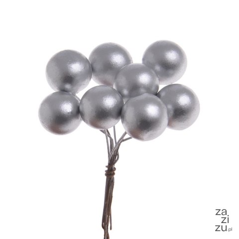 Kulki 1,5cm w pęczku 72szt. Srebrny 22CAN16-247_SLV Kulki 1,5cm w pęczku 72szt. Srebrny 22CAN16-247_SLV