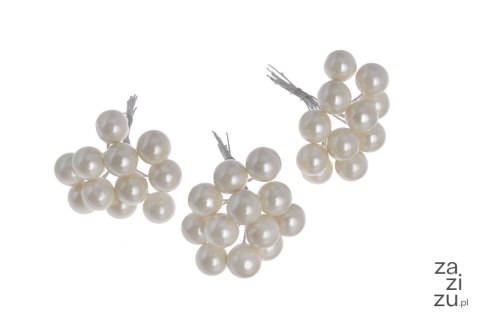 Kulki perłowe na druciku 1cm⌀ x 6cmH 36szt. BIAŁE 22CAN8002_W Kulki perłowe na druciku 1cm⌀ x 6cmH 36szt. BIAŁE 22CAN8002_W