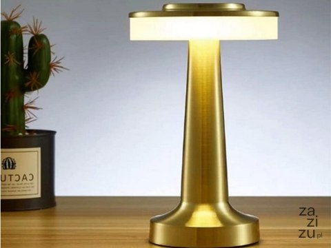 Lampka nocna stołowa dotykowa lampa 3 stopniowa do sypialni bezprzewodowa producenta 12309_ZŁ Lampka nocna stołowa dotykowa lampa 3 stopniowa do sypialni bezprzewodowa producenta 12309_ZŁ