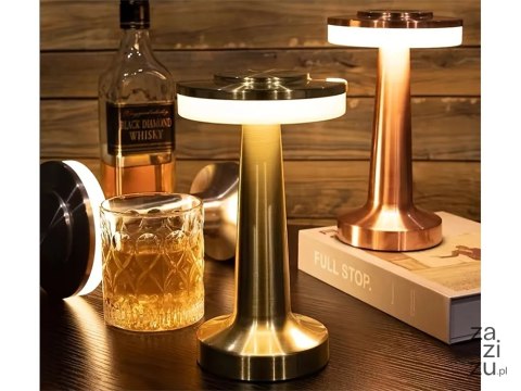 Lampka nocna stołowa dotykowa lampa 3 stopniowa do sypialni bezprzewodowa producenta 12309_ZŁ Lampka nocna stołowa dotykowa lampa 3 stopniowa do sypialni bezprzewodowa producenta 12309_ZŁ