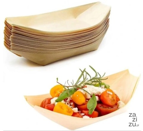 Miseczki Z Drewna, "Pure", 14 cm x 8,2 cm, "Łódka" 50 szt 84415 Miseczki Z Drewna, "Pure", 14 cm x 8,2 cm, "Łódka" 50 szt 84415