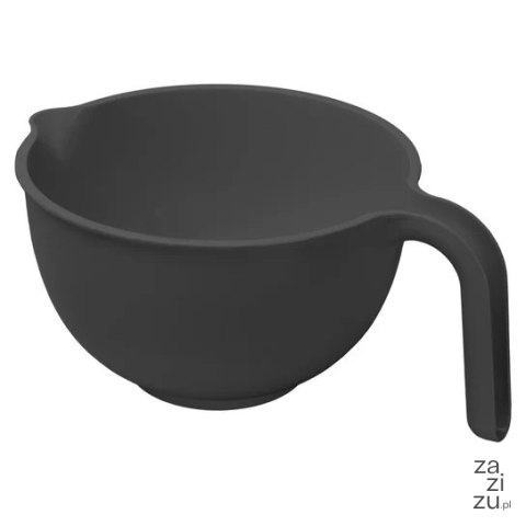Miska z rączką 1,5L kuchenna okrągła na przekąski ciemny grafit Miska z rączką 1,5L kuchenna okrągła na przekąski ciemny grafit