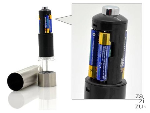 Młynek elektryczny do pieprzu inox 07014 Młynek elektryczny do pieprzu inox 07014