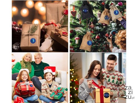 Naklejki ozdobne świąteczne kolorowe na rolce 500 sztuk merry christmas Naklejki ozdobne świąteczne kolorowe na rolce 500 sztuk merry christmas