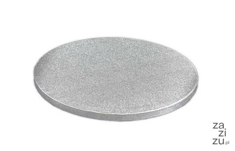 Podkład pod tort srebrny okrągły 28 cm x 1,2 cm H - 1424 Podkład pod tort srebrny okrągły 28 cm x 1,2 cm H - 1424