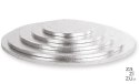 Podkład pod tort srebrny okrągły 28 cm x 1,2 cm H - 1424