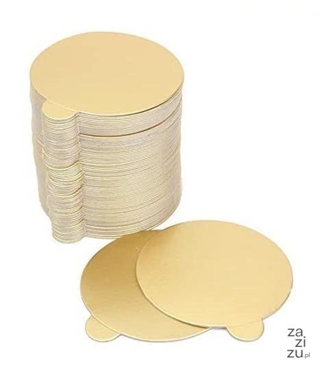 Podkład tortowy bankietówka 8cm 50 szt. złoty Podkład tortowy bankietówka 8cm 50 szt. złoty