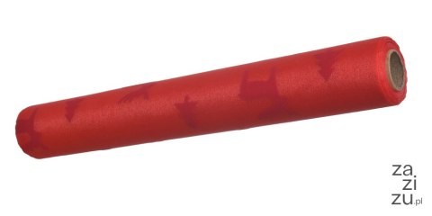 Śnieżna organza flokowana 0,36m x 9m Czerwona Śnieżna organza flokowana 0,36m x 9m Czerwona