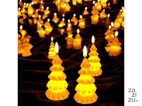 Świeczka led choinka imitacja wosku - 12cm 7309 Świeczka led choinka imitacja wosku - 12cm 7309